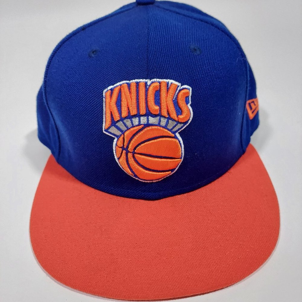 New Era 59fifty 5950 NBA NYK New York Knicks Wool Blue Fitted Cap Hat 7-1/8